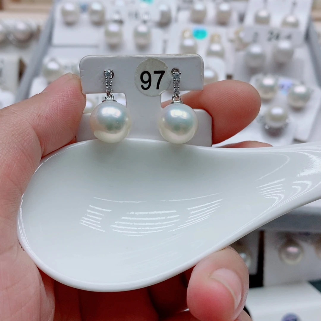 美***)颈饰银S925镶嵌淡水珍珠