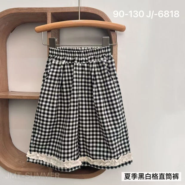 南瓜-【6818格子】直筒裤