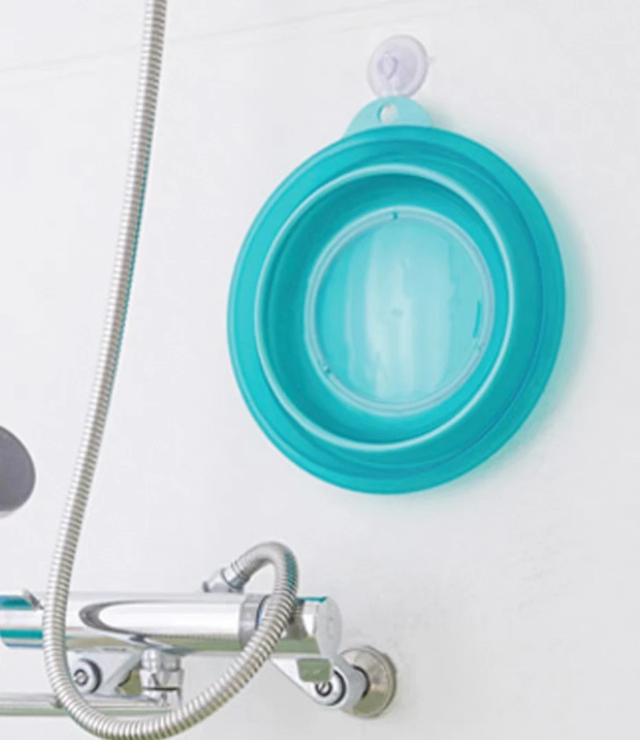 日本制 可折叠硅胶脸盆家用小水盆塑料洗衣盆洗菜盆宝宝洗屁屁盆