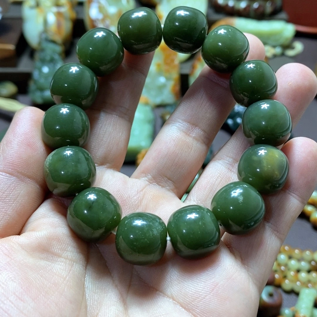 透闪石质玉未镶嵌手链16