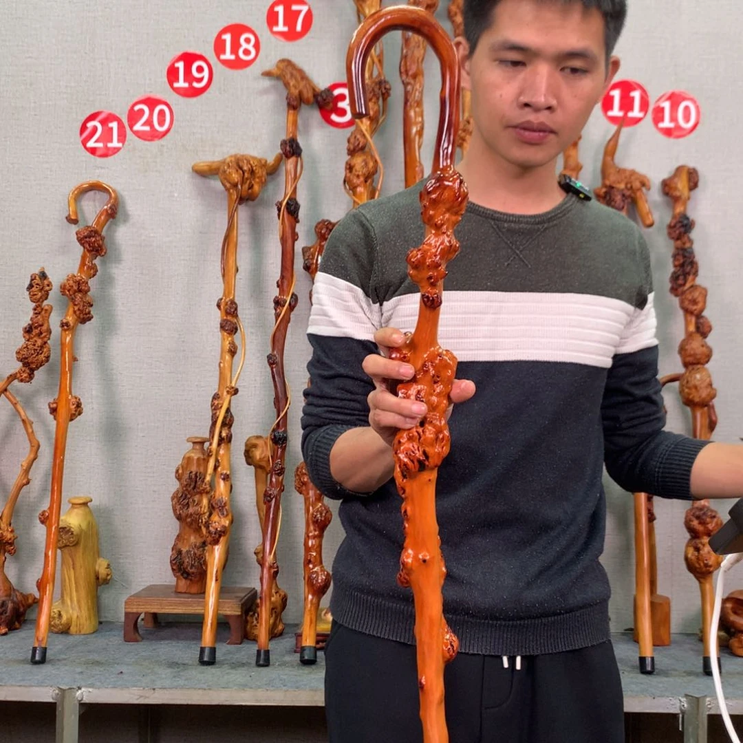 黑果木天然实木盘玩棍