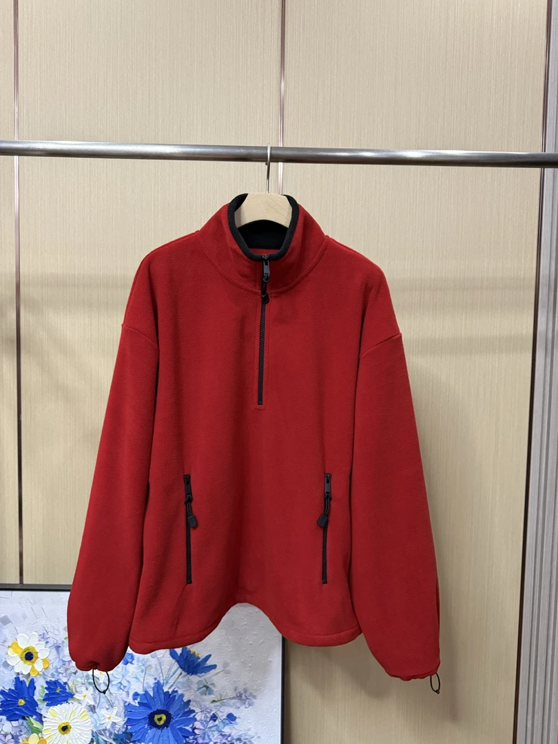半拉链立领摇粒绒女保暖常规款拉链休闲风卫衣时尚女士百搭宽松