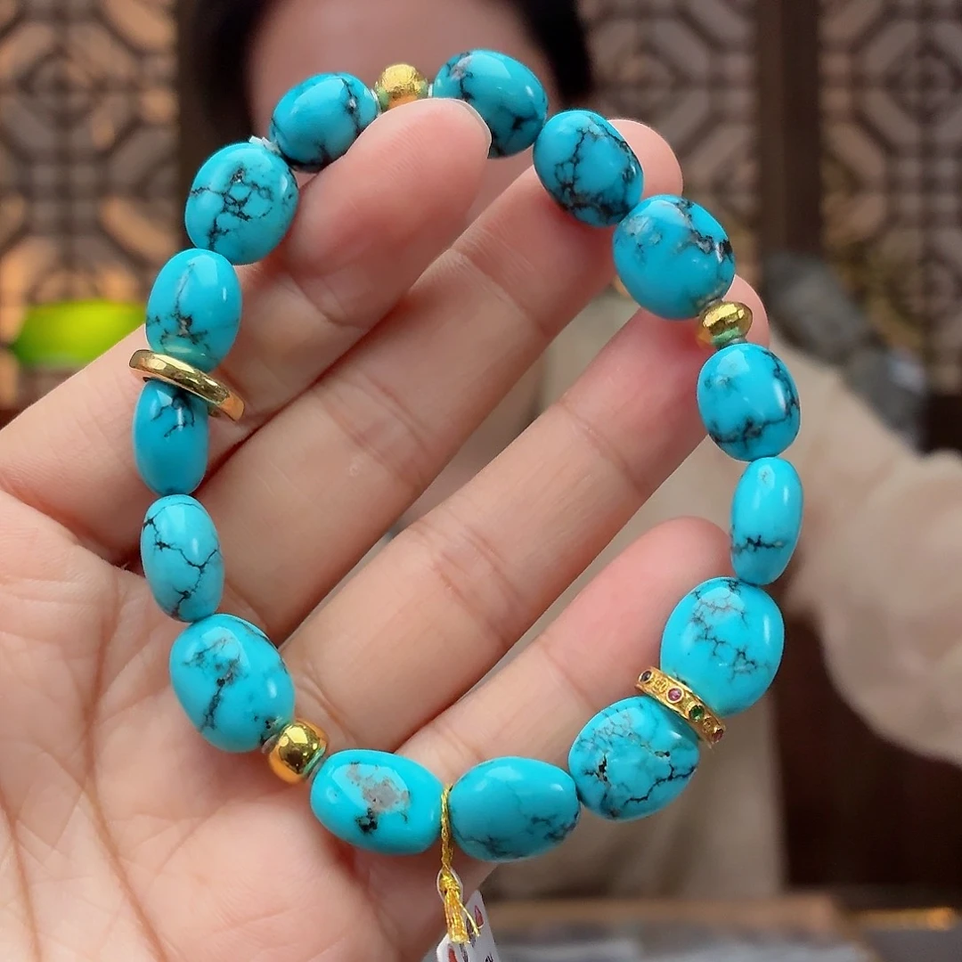 18K金镶嵌绿松石珠宝奇石