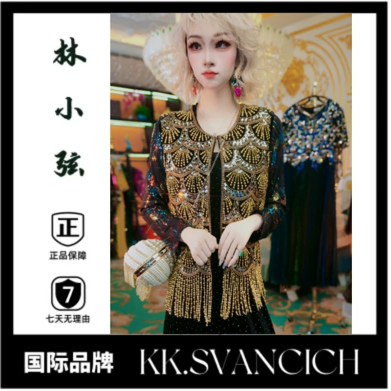 【金珠】704秋冬加厚背心保暖背心马甲顶珠马甲手工马甲重工背心