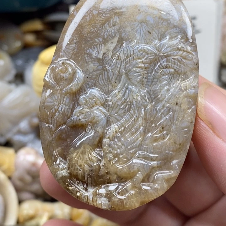 硅化珊瑚（珊瑚玉）未镶嵌颈饰