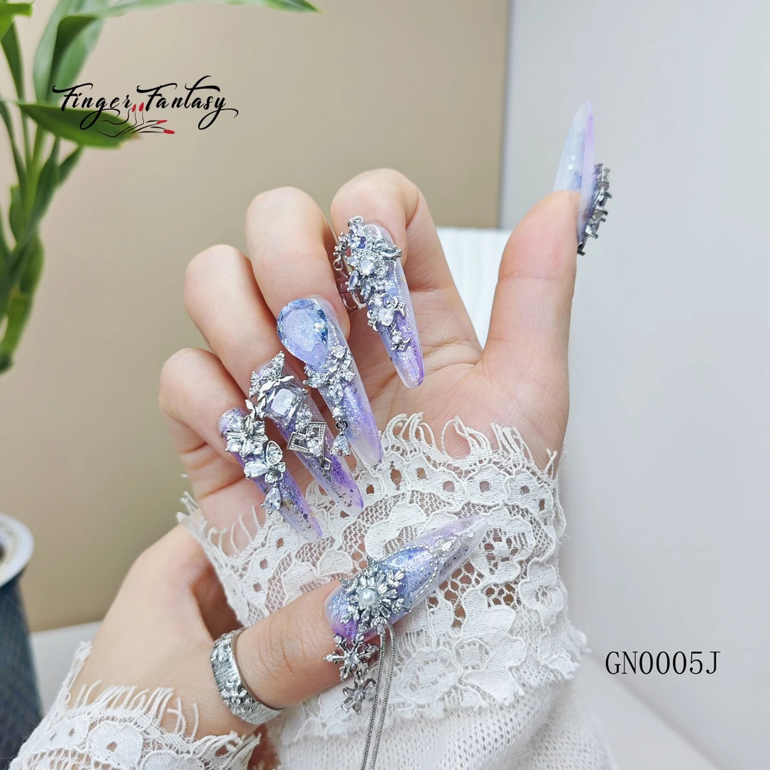 【人鱼公主】纯手工 轻奢 定制 显白 高贵 神秘fingerfantasy穿戴甲