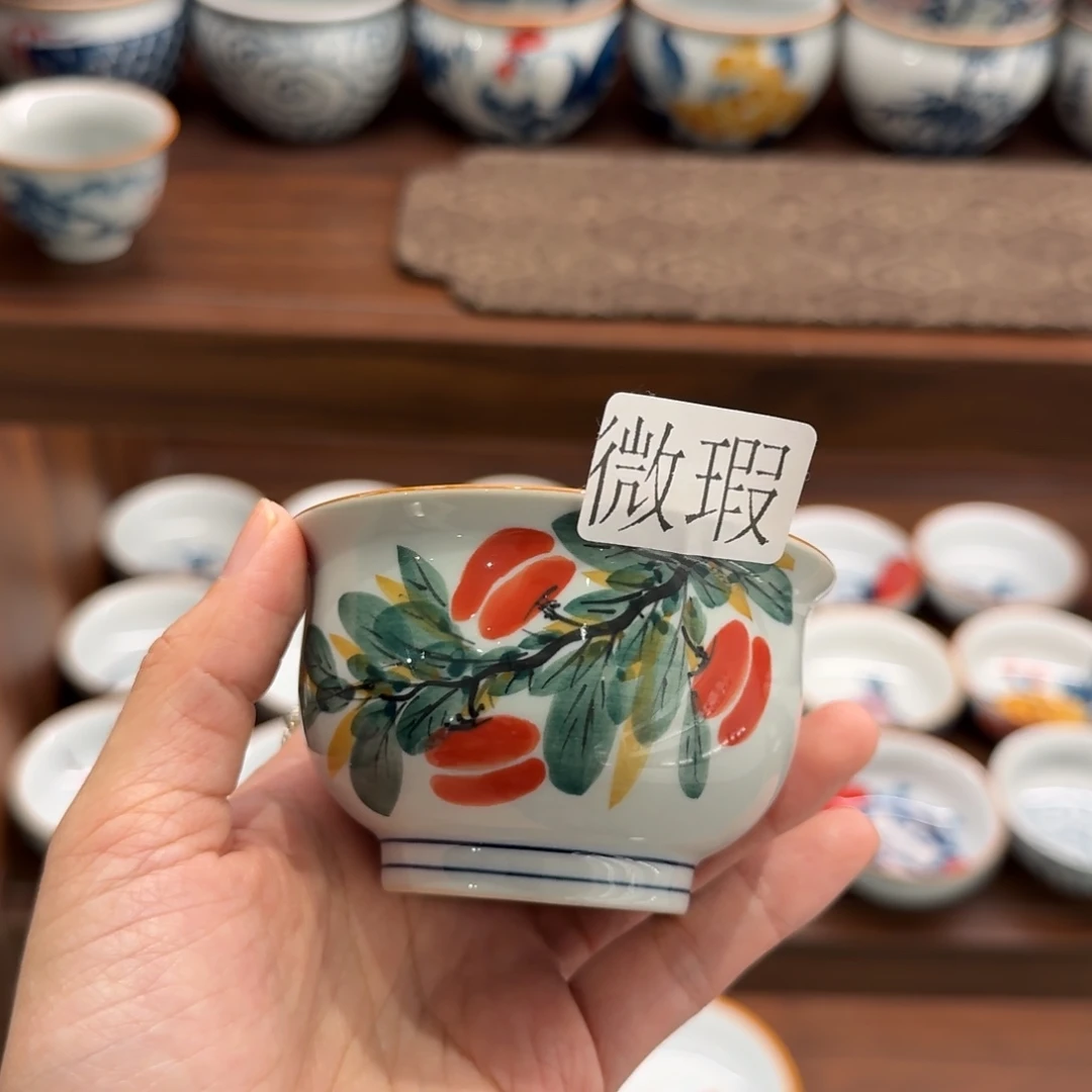 釉下彩纯手绘微瑕