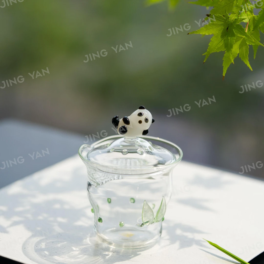 晶焱  熊熊盖碗  喝茶饮茶品茗茶道银