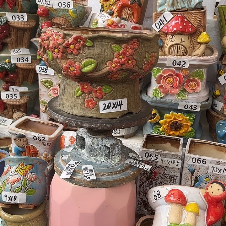 粗陶材质多肉花盆