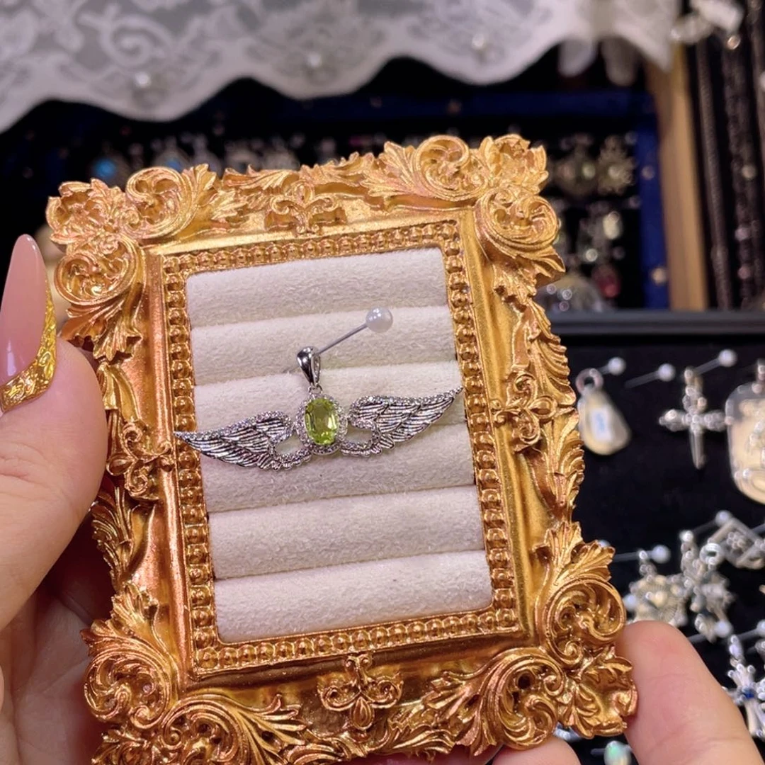 925银无橄榄翅膀银吊坠