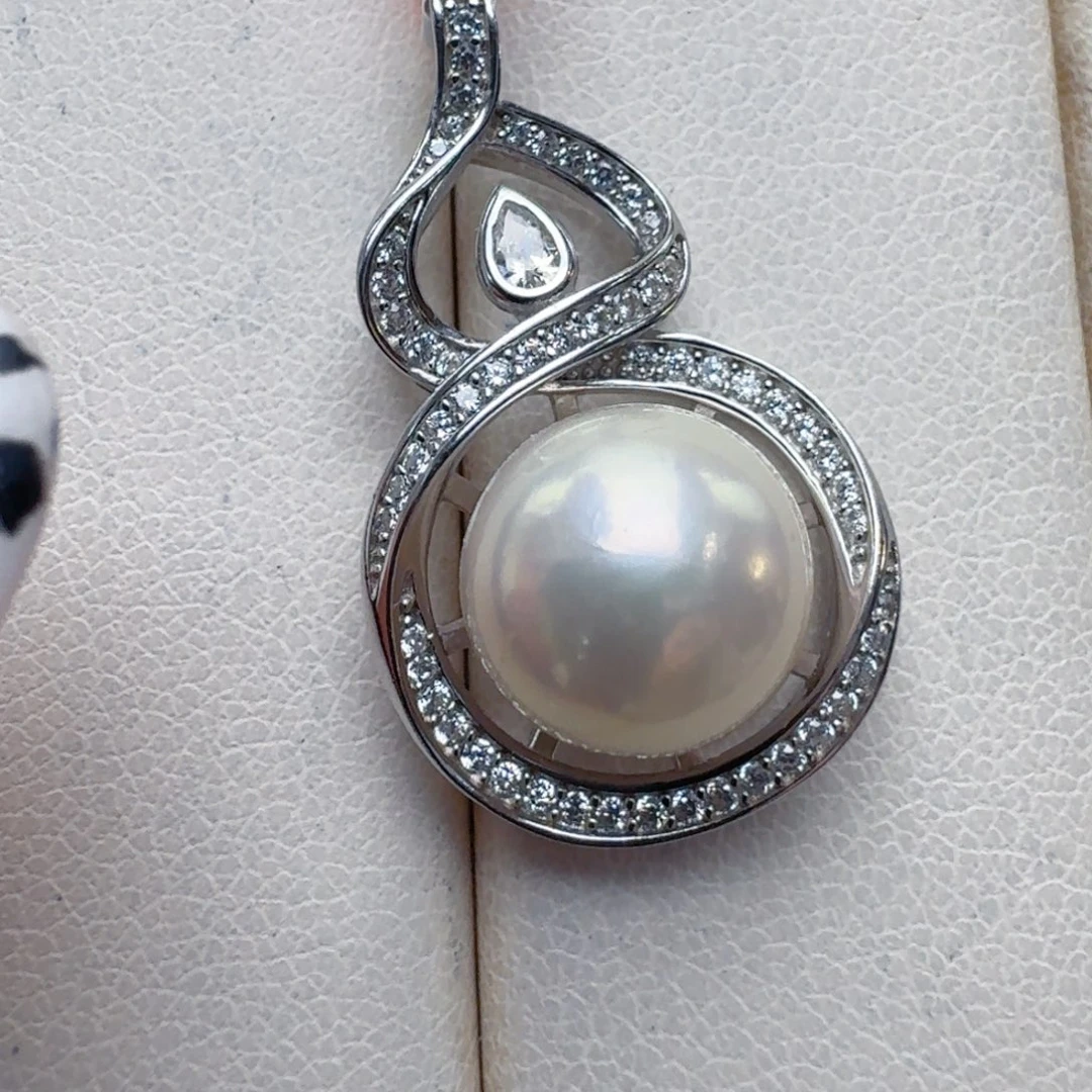 银S925镶嵌颈饰淡水珍珠@@tt039