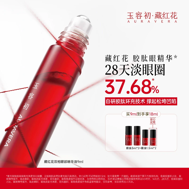 【明星同款】玉容初藏红花双相眼部精华油抗皱提亮改善眼袋抗氧化