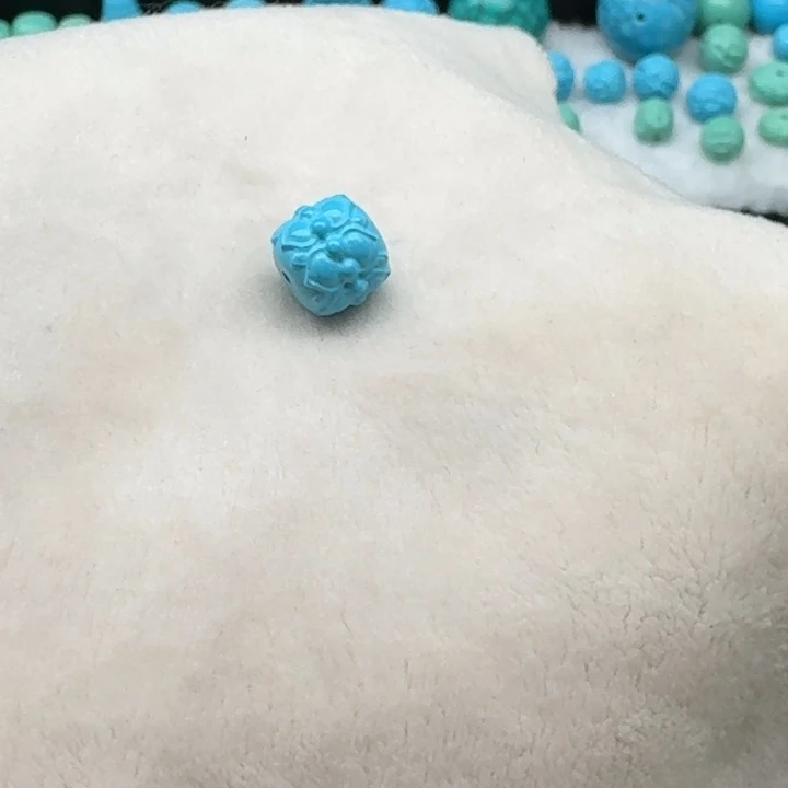 蓝并蒂莲花老型单珠，卡10✖️9