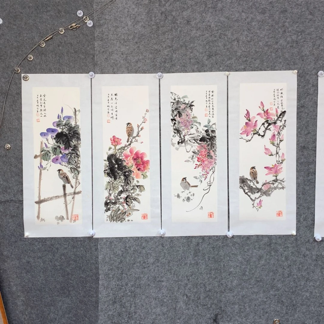 国画花鸟作品写意