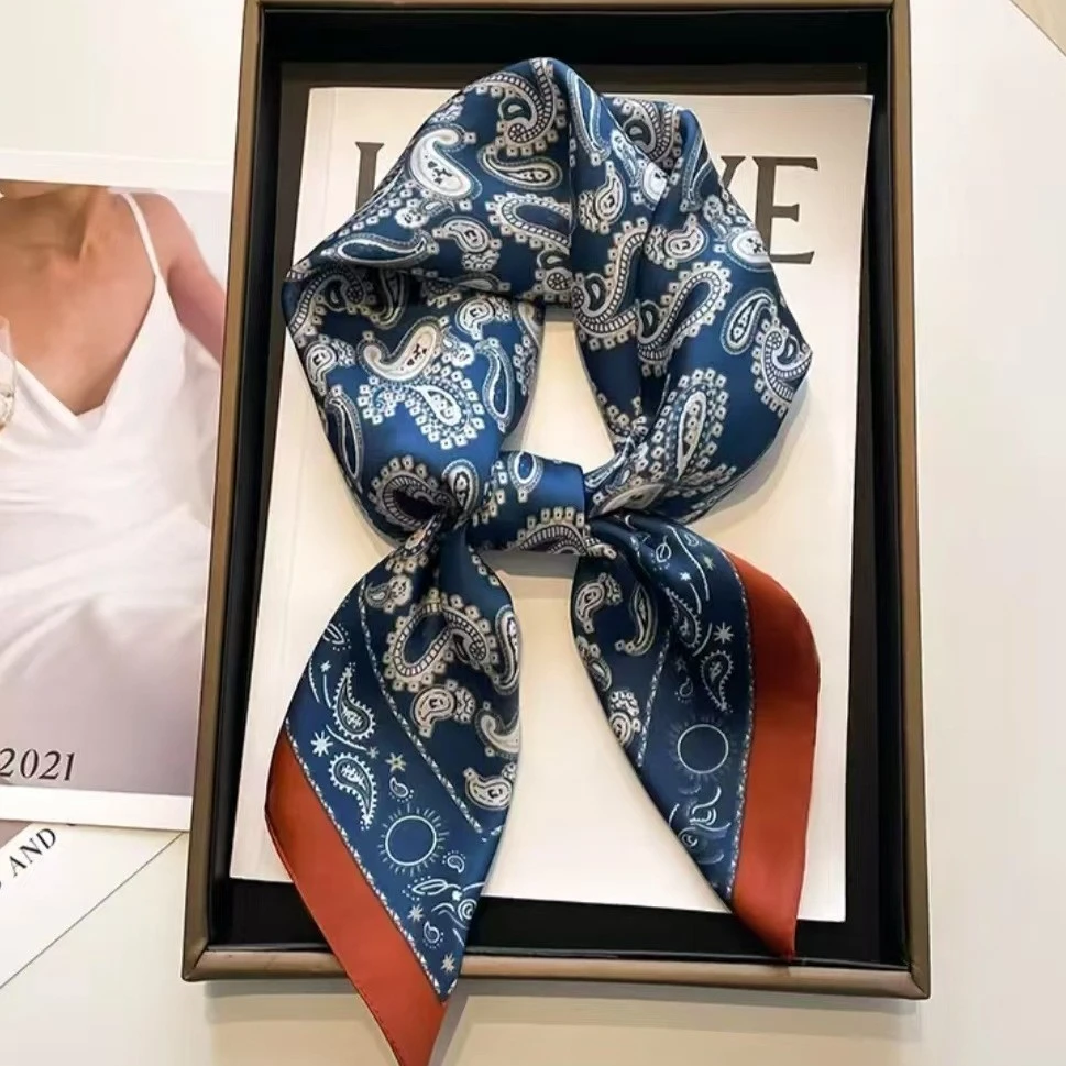 秋冬新款女百搭方巾防风时尚护颈70领巾复古户外围巾发带绑包JJJ