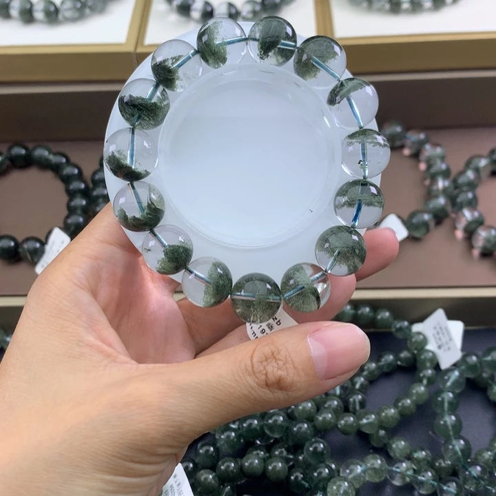 未镶嵌手链水晶心**成绿幽灵