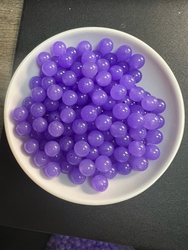 紫罗兰散珠A398 卡8MM 30颗（赠弹力绳）