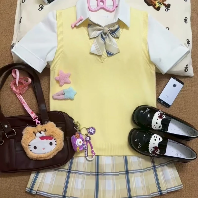 【冰柠】椿屋町原创新款少女格裙短裙日系辣妹风百褶格裙甜美jk