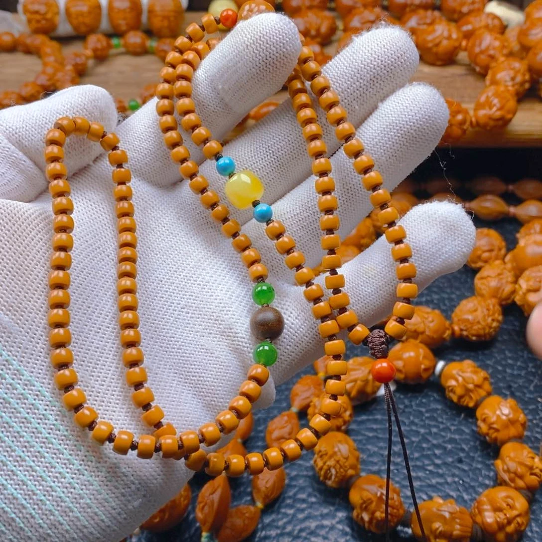 手串/手链橄榄核水晶核核尖5➕老形链，不议价