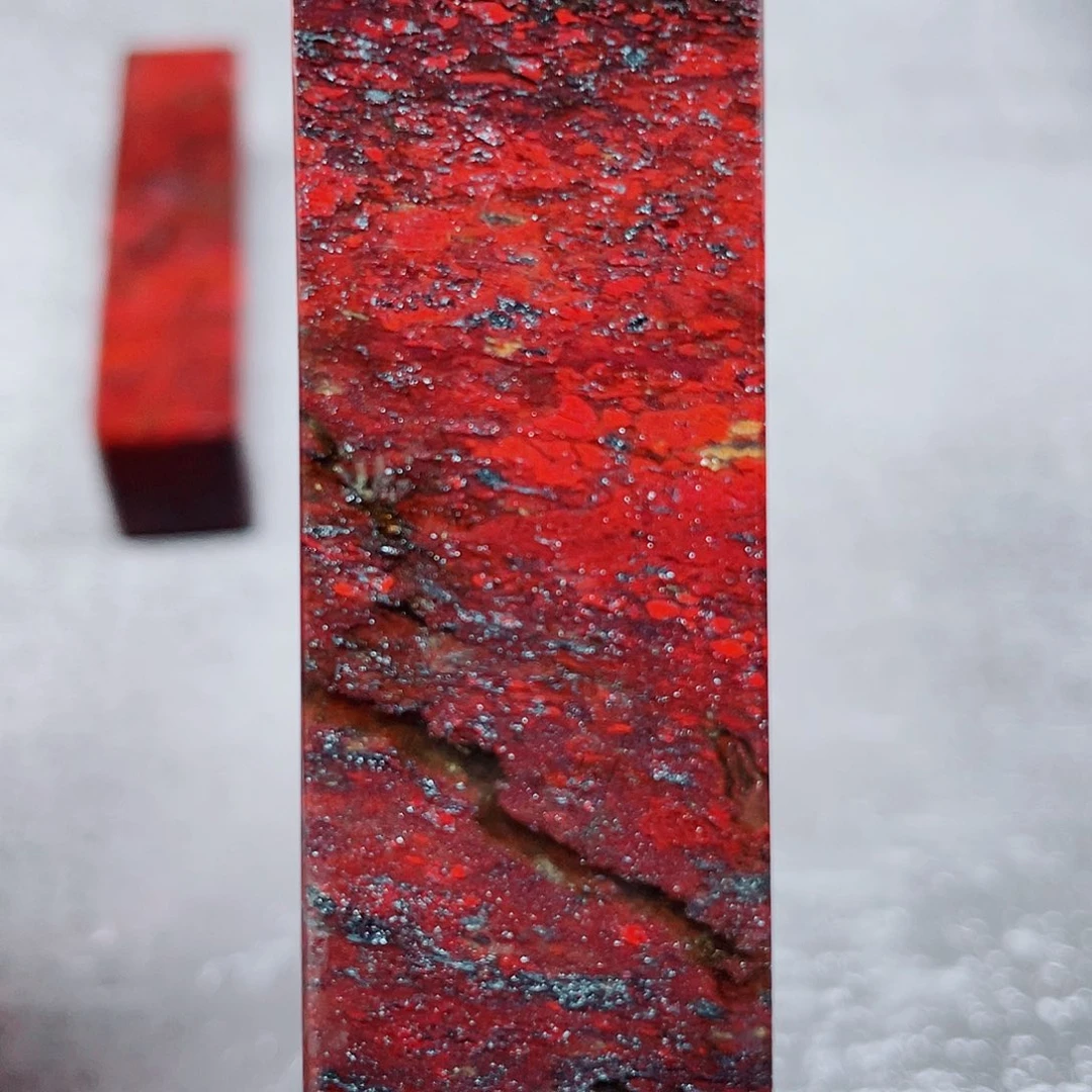 玉桂林鸡血玉印章镇尺40