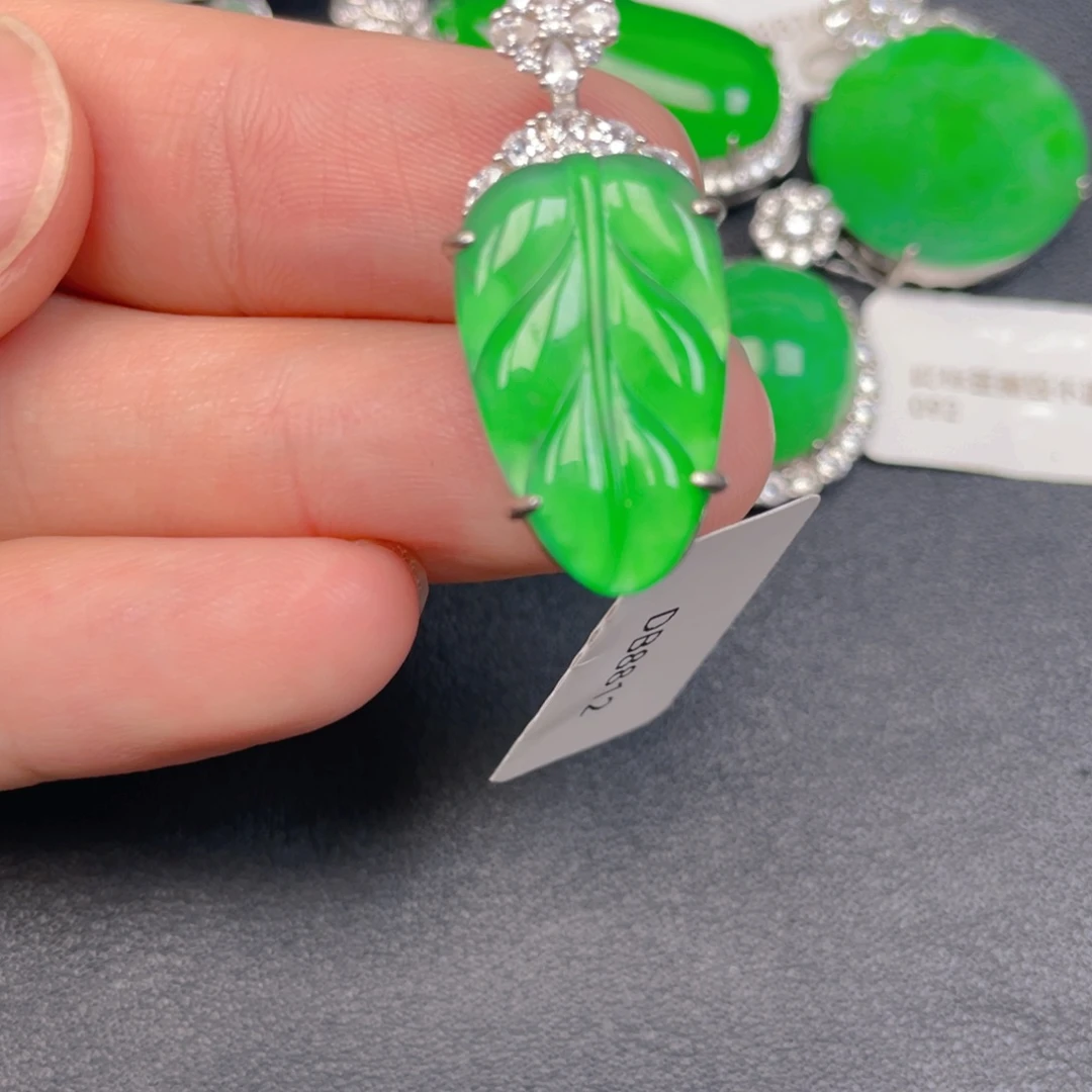 翡翠银S925镶嵌吊坠(不含链)