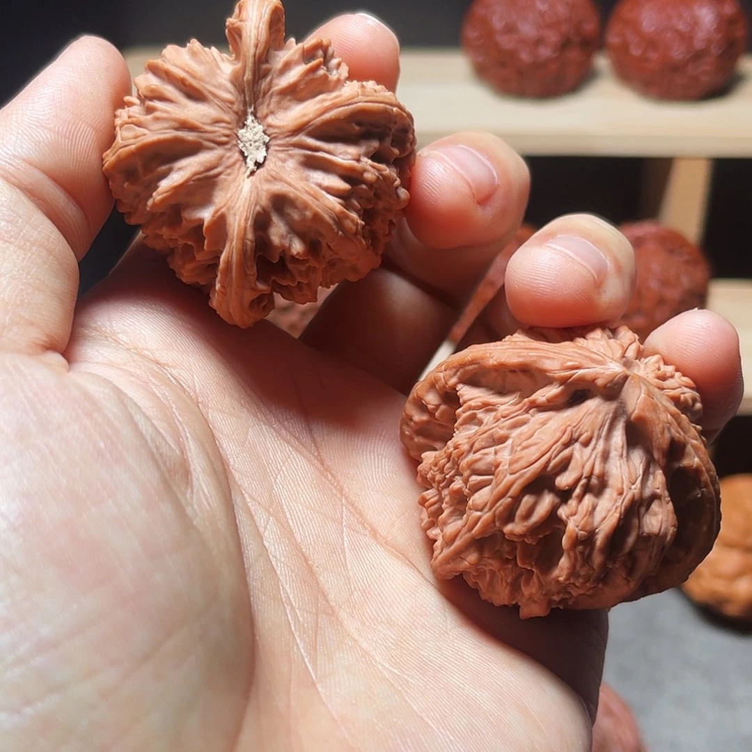 誓***言把件文玩核桃白狮子