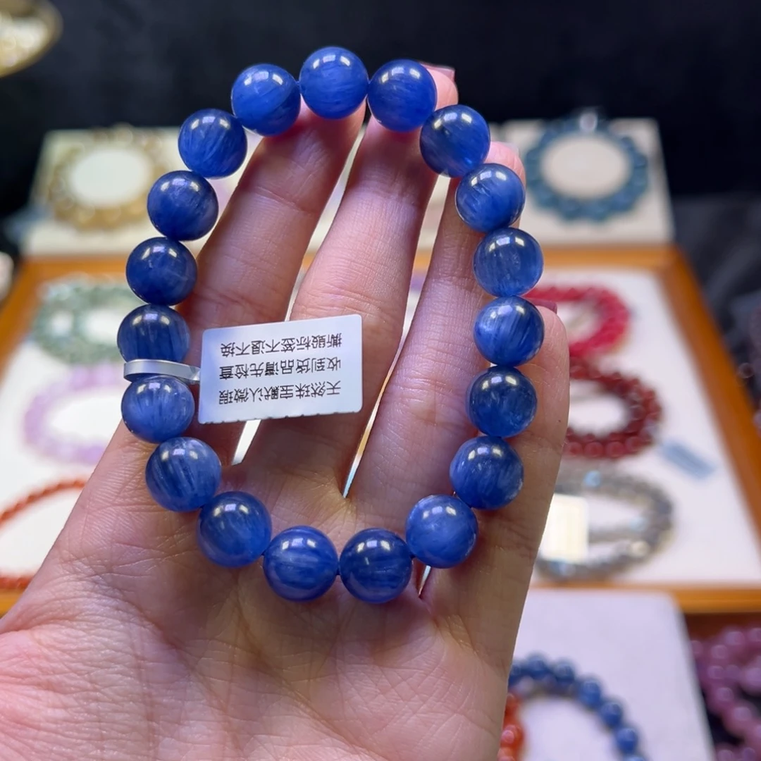 水晶手串未镶嵌h****版10m天花板级蓝晶石