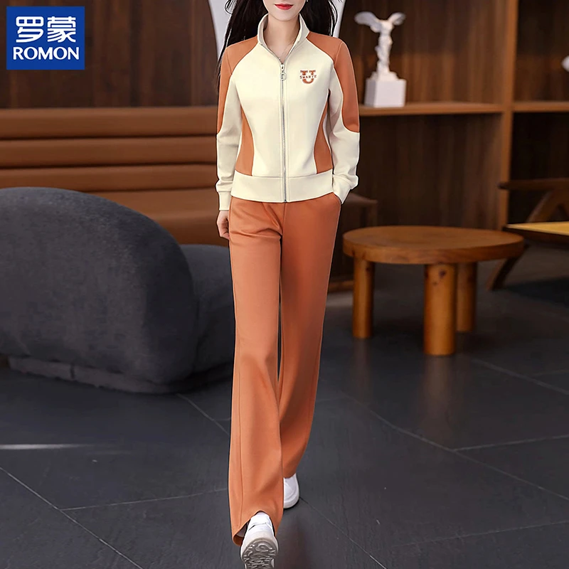 罗蒙妈妈洋气秋装中年新款两件套时尚女士妈妈装秋季套装50-60岁