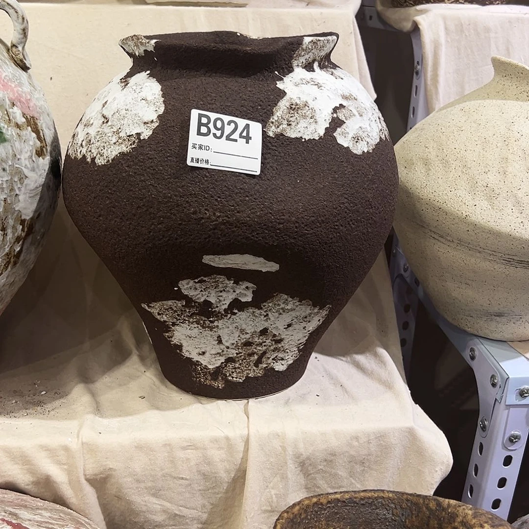 瓶B924高30口13陶瓷花瓶无孔