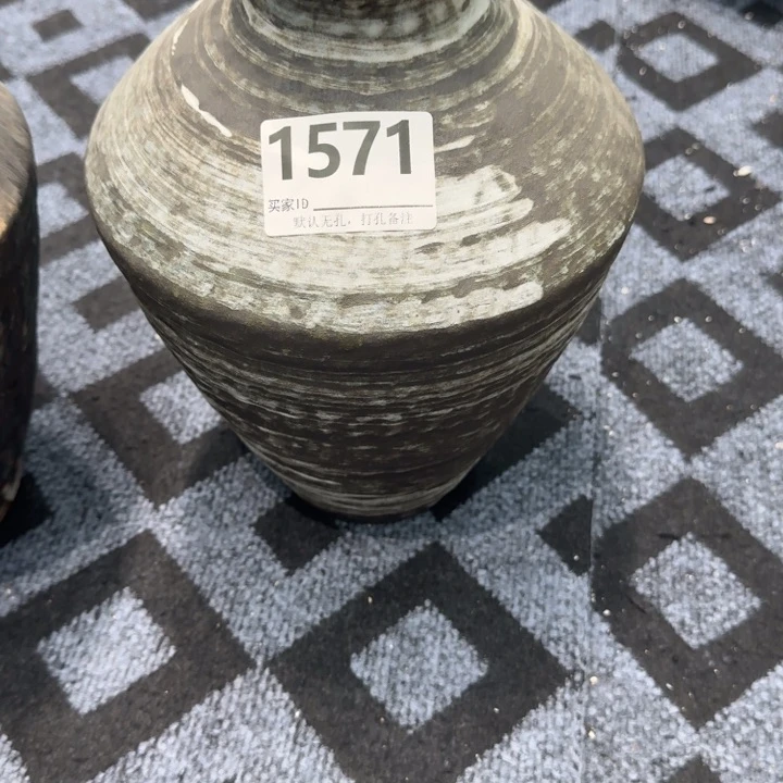 璇***、瓷片景德镇高温花器编码1571高33口6默认无孔