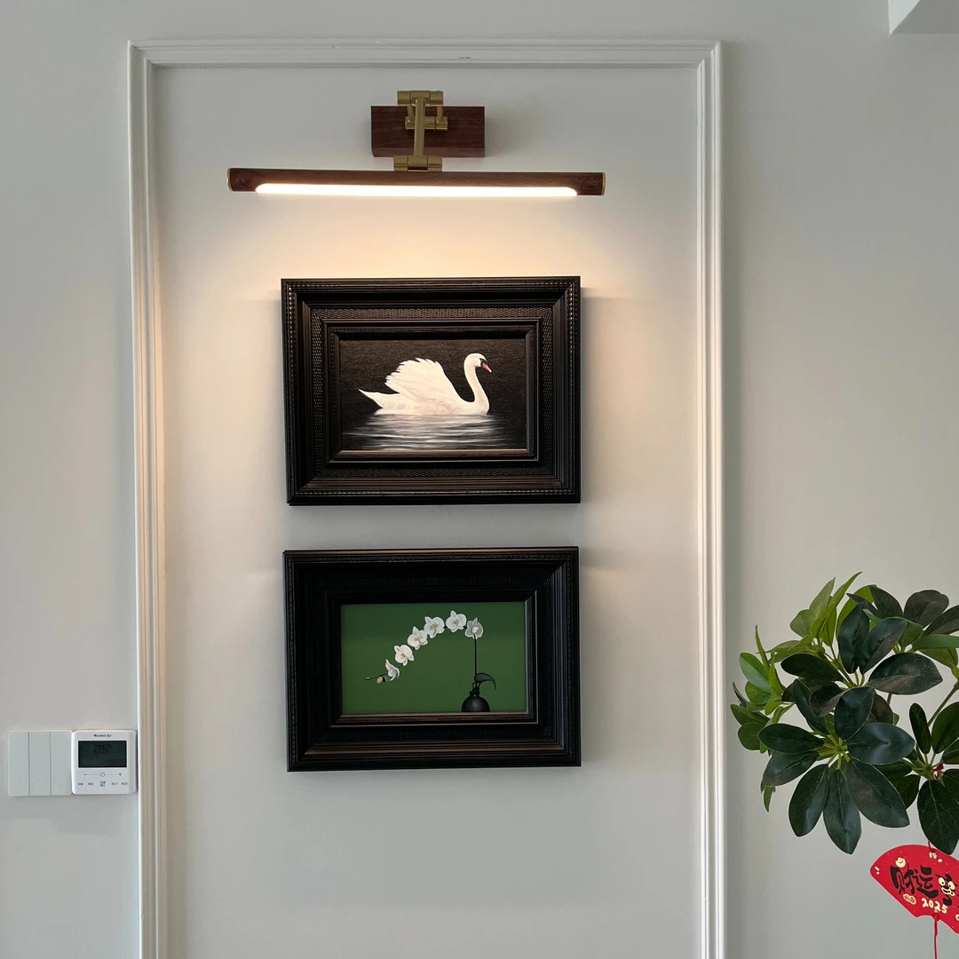 【白天鹅】中古风手绘油画法式客厅背景墙装饰画玄关餐边柜桌上摆放