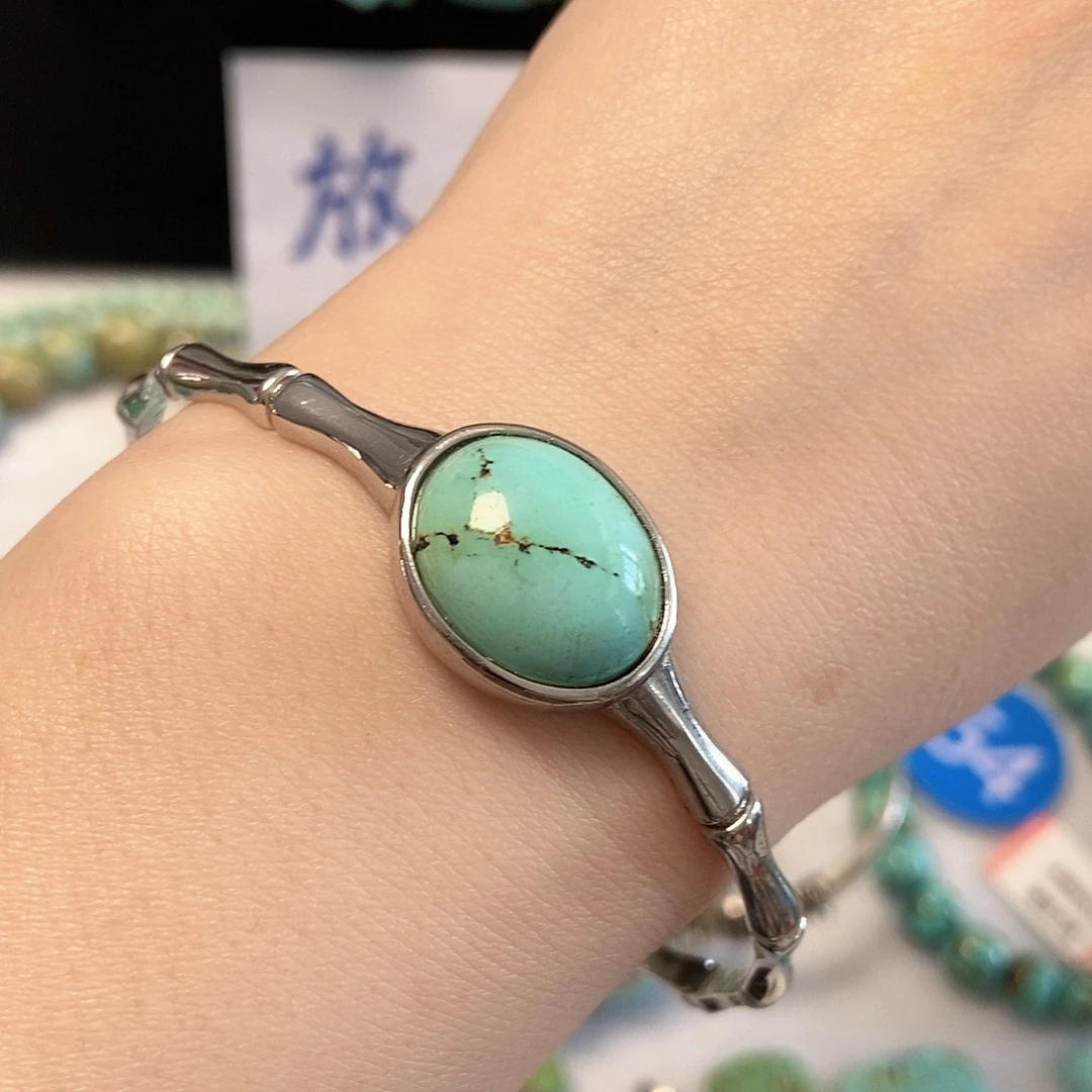 绿松石银S925镶嵌珠宝奇石