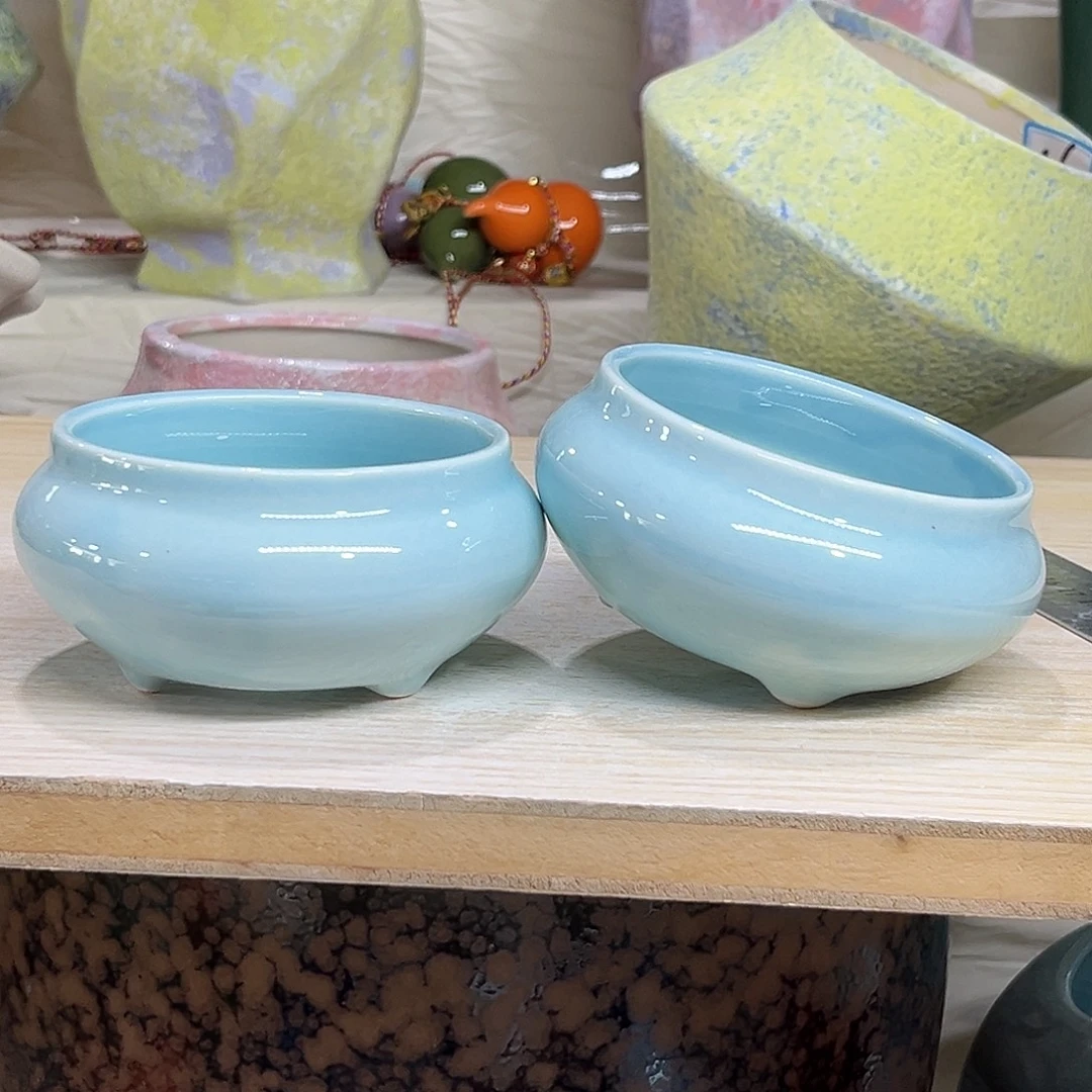 陶瓷绿植多肉微瑕花盆外口径：8*5