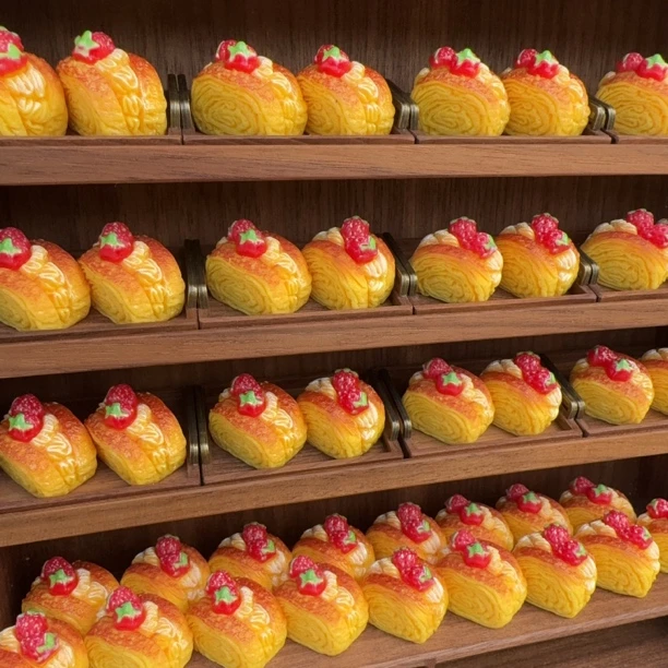 航航妈定制【草莓黄油起酥面包】diy食玩树脂配，创意diy饰品配饰