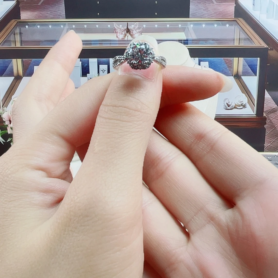 合成碳硅石925银爱莎公主一卡17