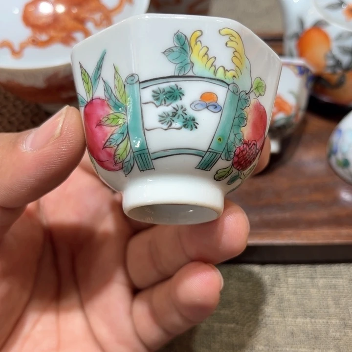 纯手绘精品盖碗杯