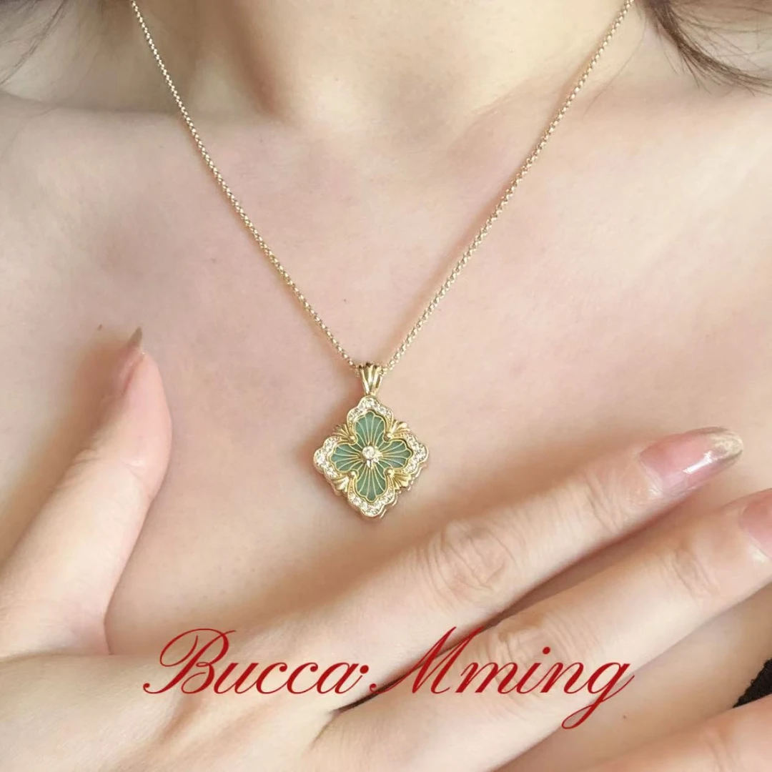 合金项链 Mming布布大号项链饰品轻奢小众高级百搭彩色