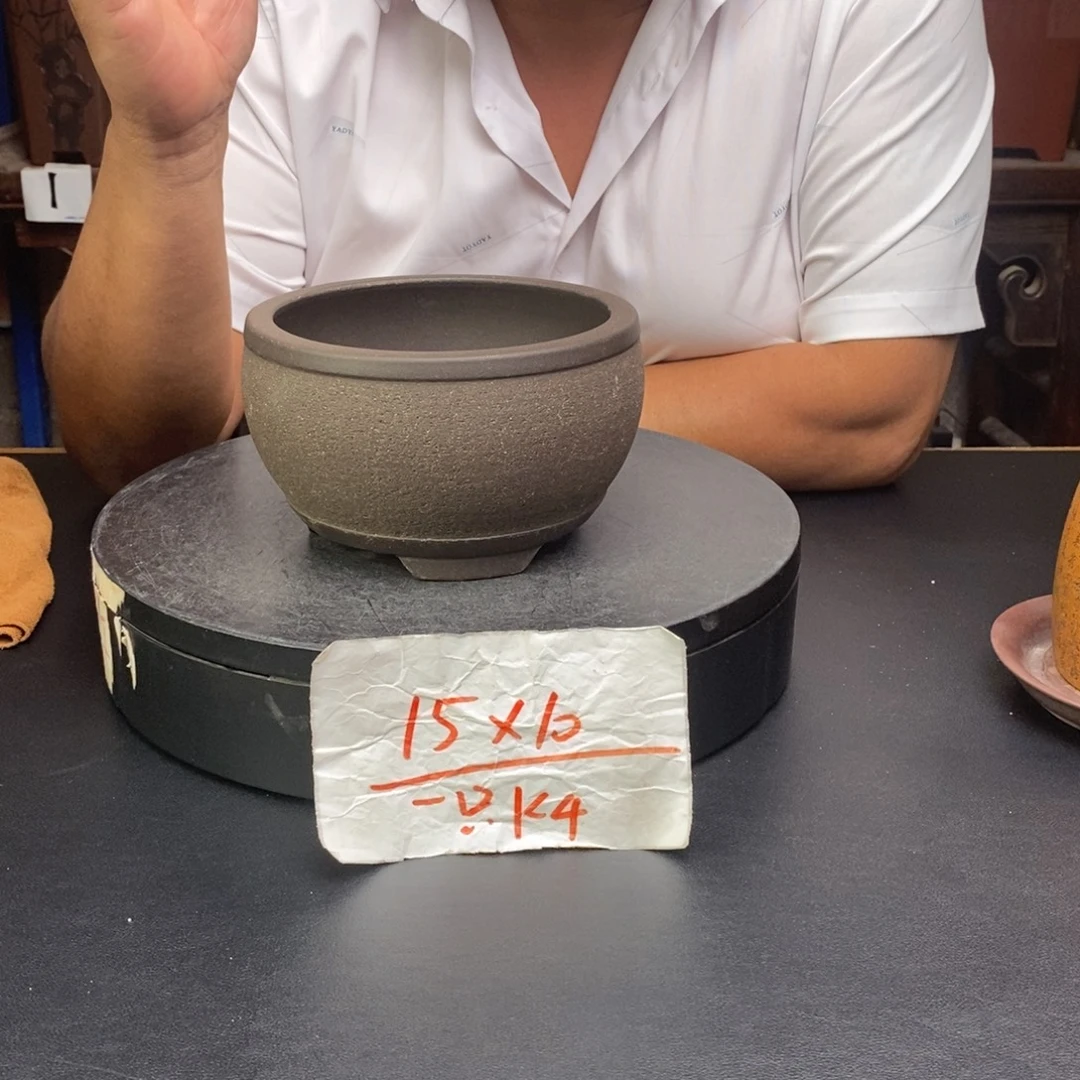 紫砂花盆货号一只KK4