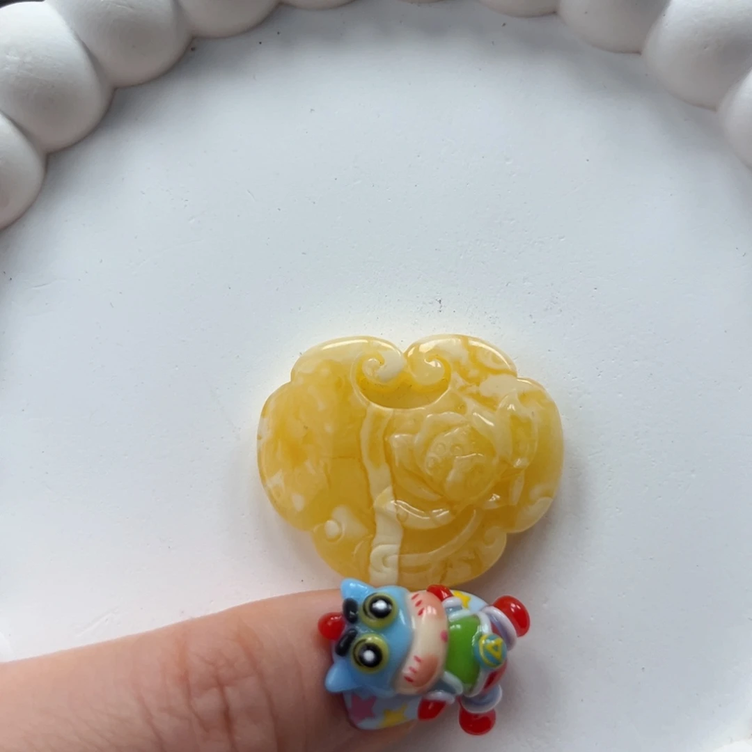 未镶嵌定制琥珀如意