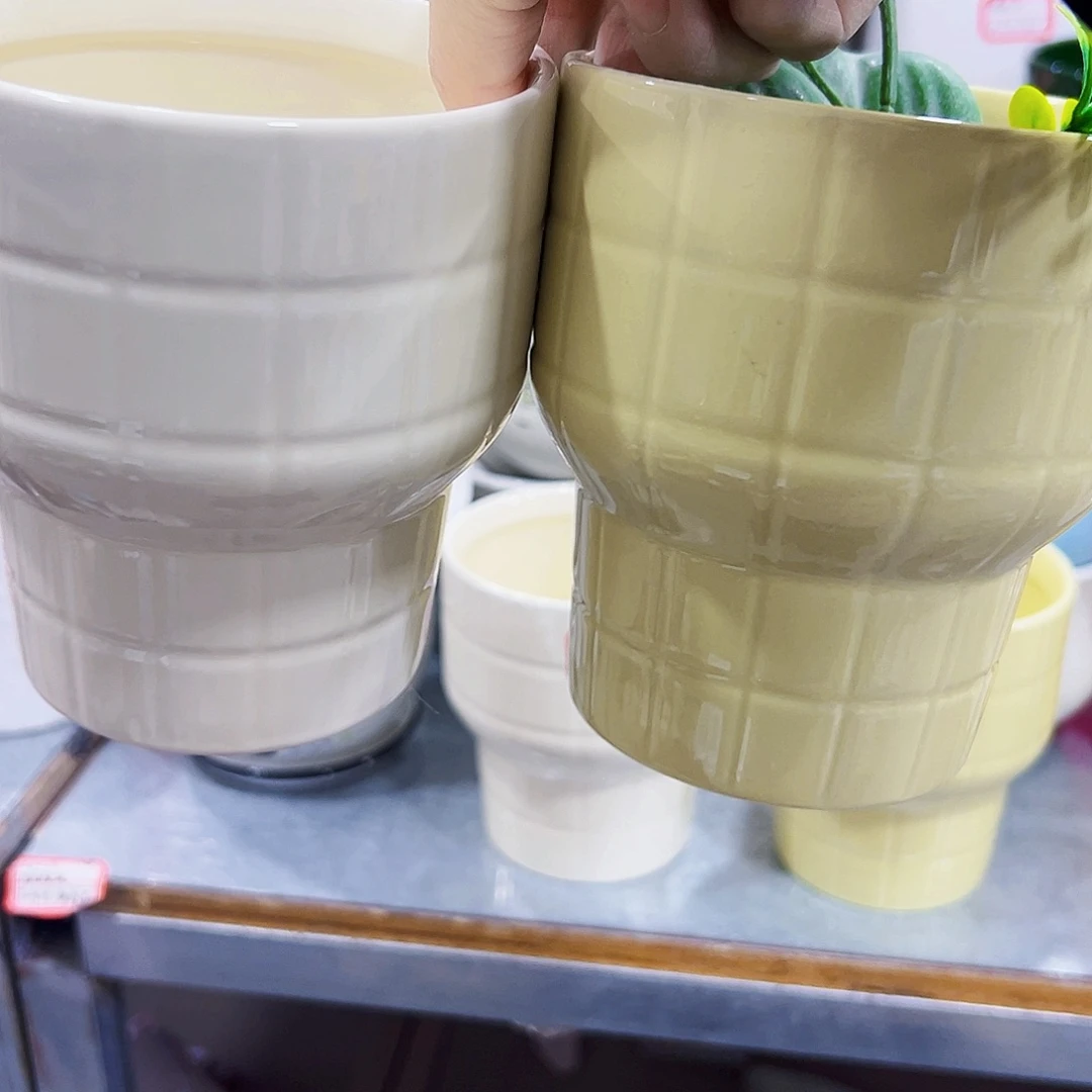 有孔外贸尾单陶瓷花盆凑单10米包邮