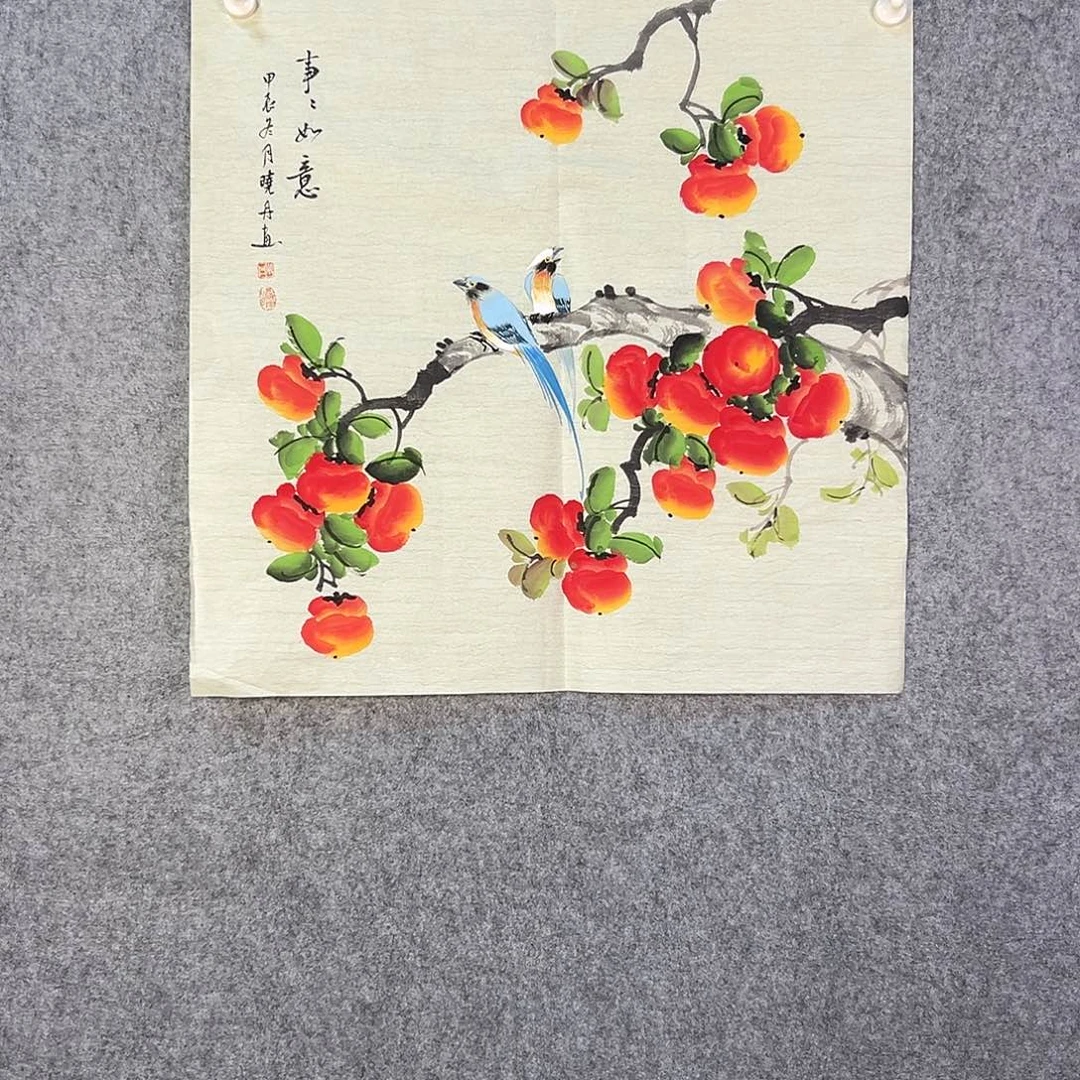 国画551 花鸟在此鸣叫的声响声