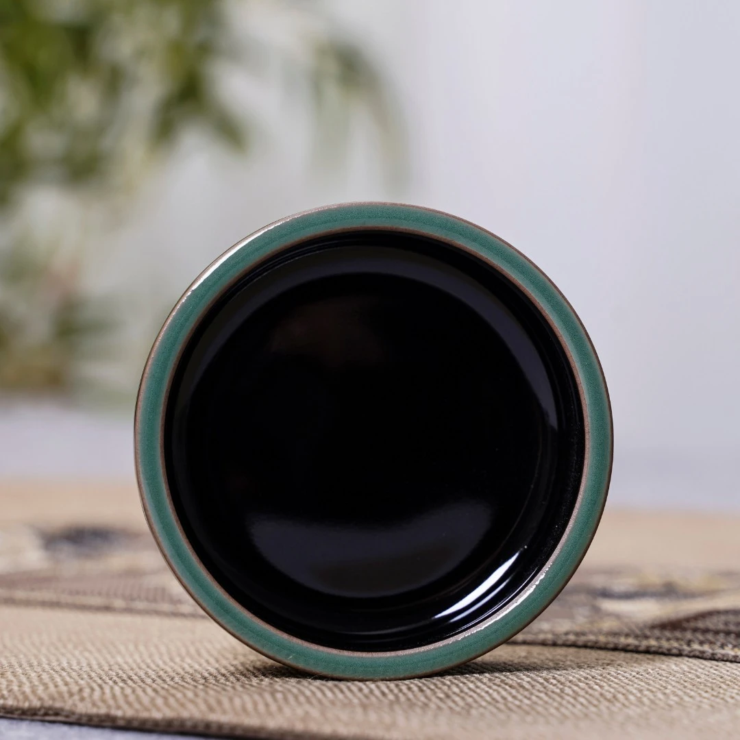 中式复古手工青瓷普洱杯色釉创意茶杯家用大号陶瓷杯茶道茶盏高档