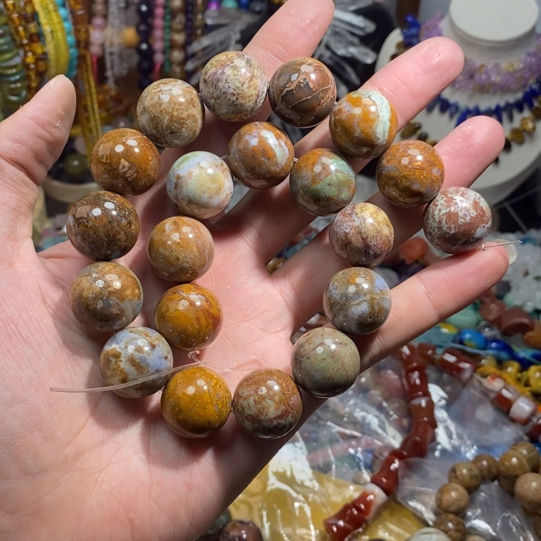 未镶嵌，海洋玛瑙20mm，石英质玉