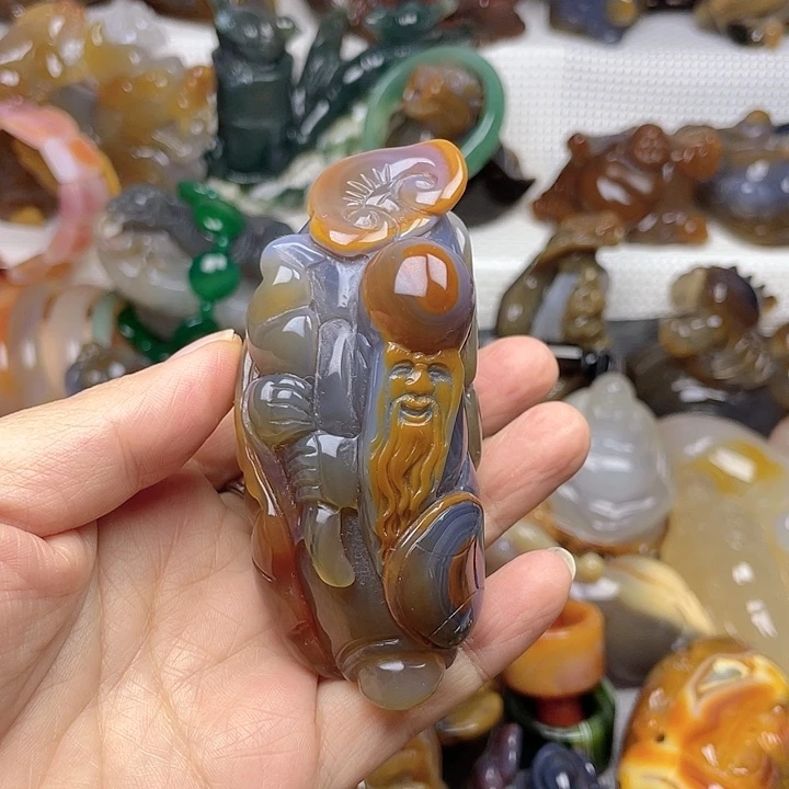 玛瑙/玉髓饰品未镶嵌琼*