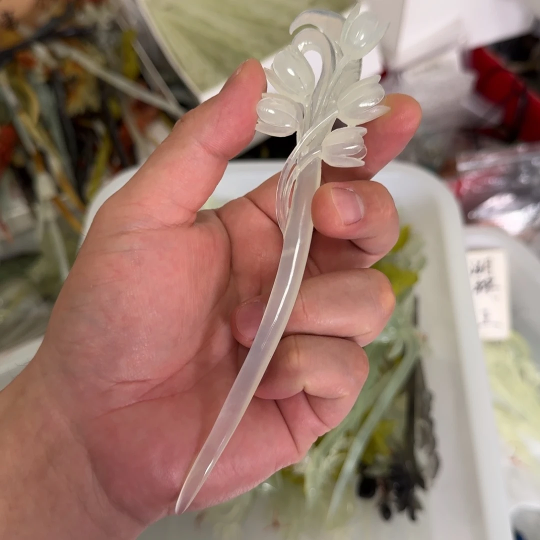 岫玉发饰未镶嵌明君玉簪贼拉好看