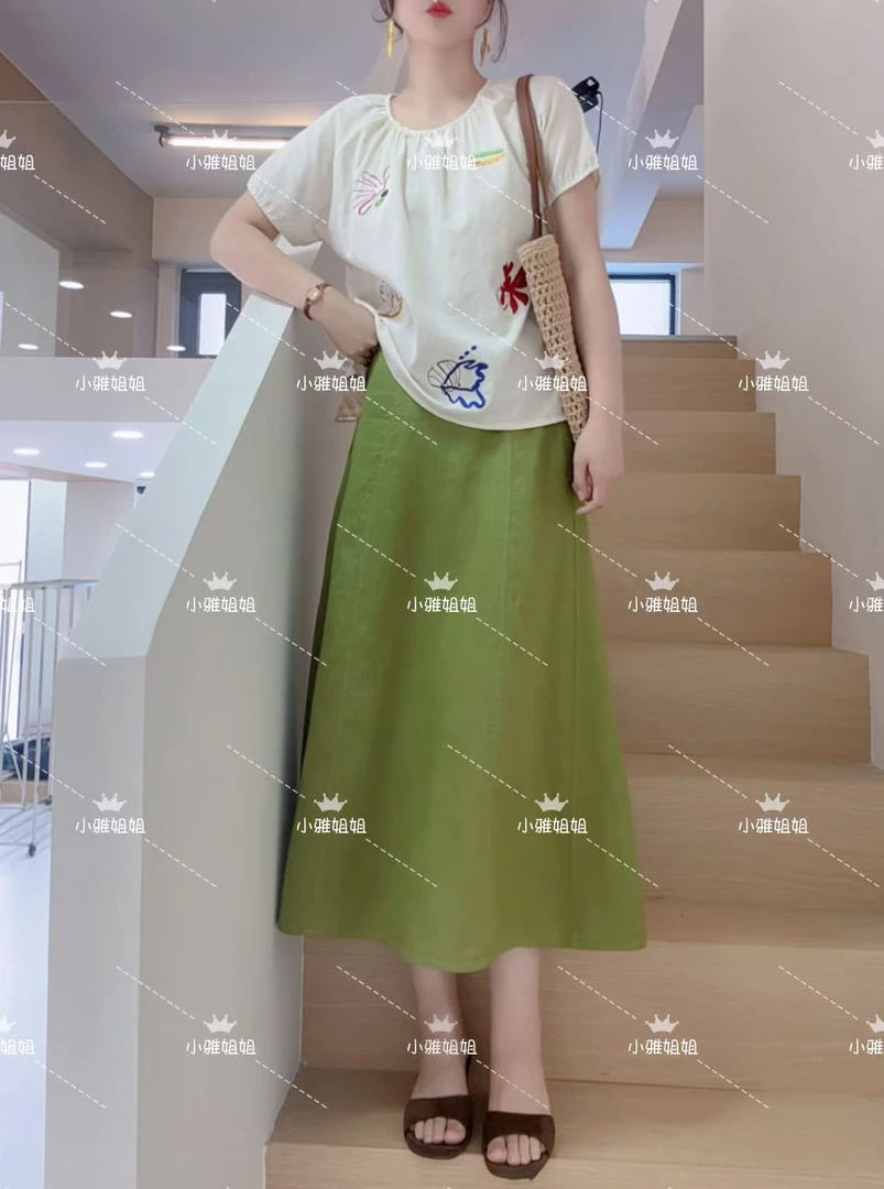 小雅姐姐 夏季新款都市休闲百搭半身裙IZ33