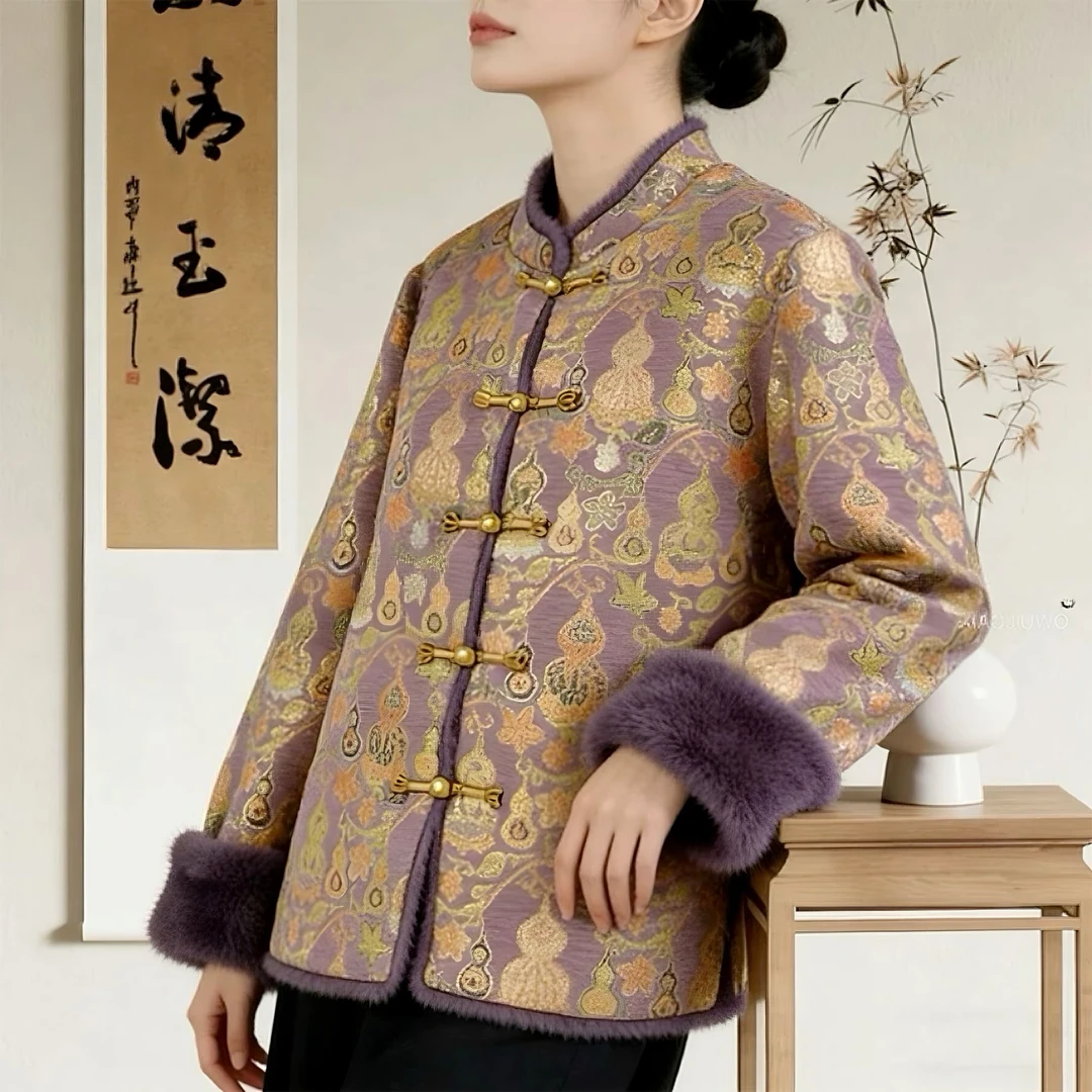 [双面福禄]2025新款女士拜年服双面穿时尚百搭上衣