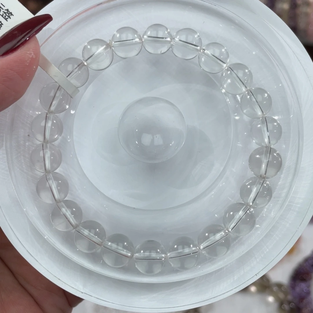水晶手串未镶嵌001白水晶a9m+