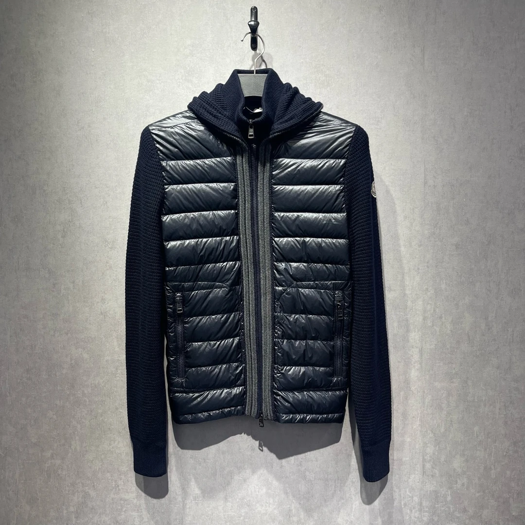 99新 MONCLER Moncler拼接连帽外套/L码/DY213139