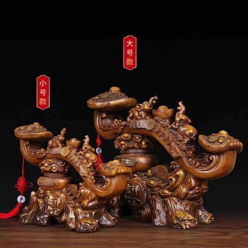 居家如意摆件玄关电视酒柜书房摆件前台收银台开业礼品长48高37cm